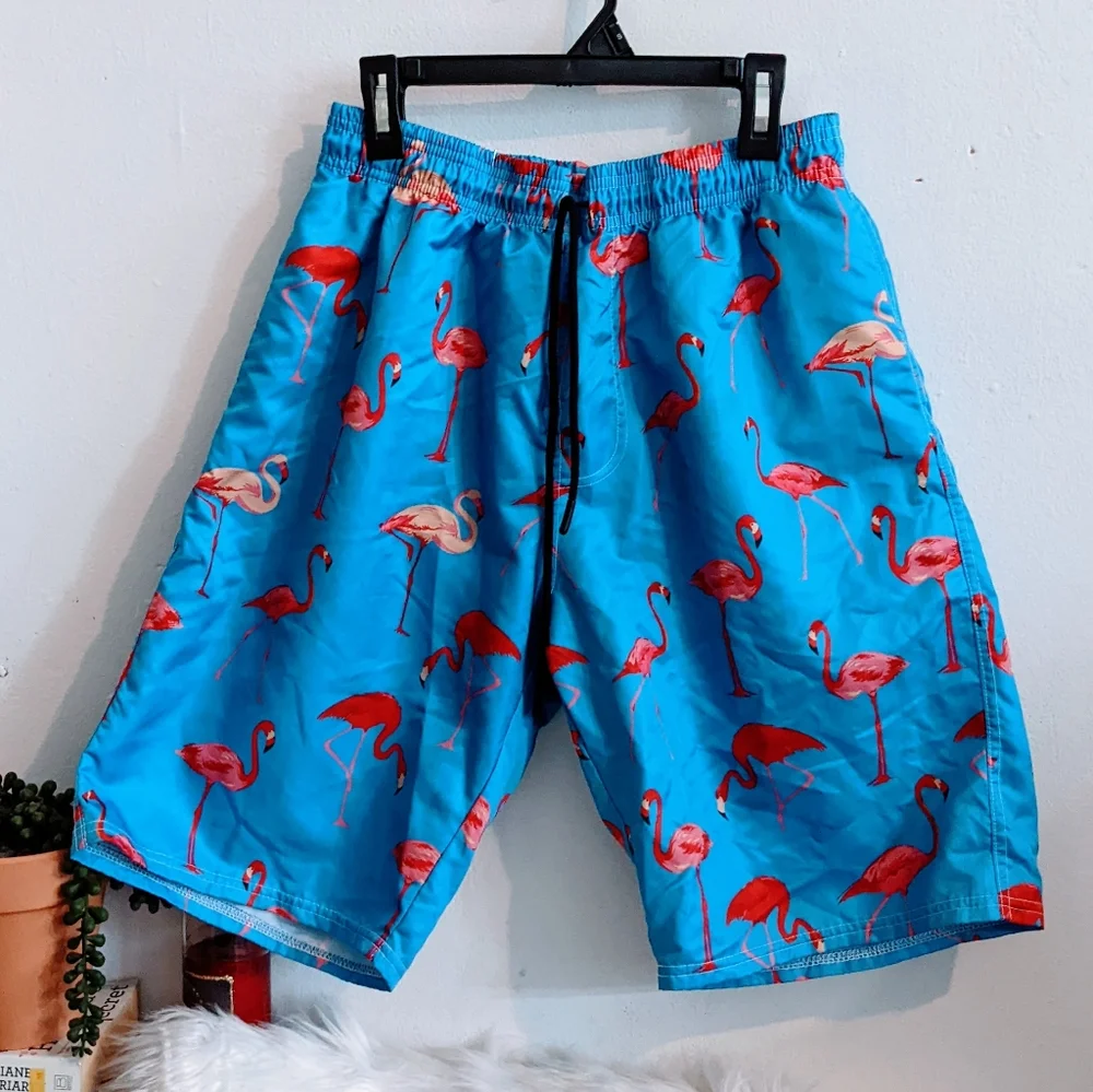 Flamingo Swim Trunks Shorts